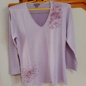 Ann Taylor Lavender Long Sleeve
